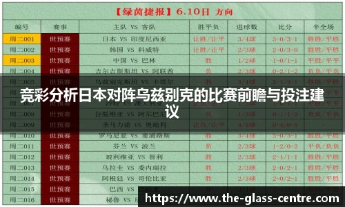竞彩分析日本对阵乌兹别克的比赛前瞻与投注建议